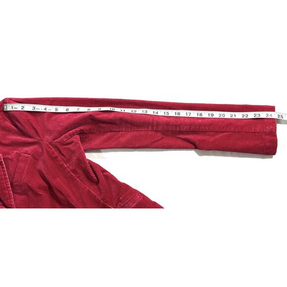 American Eagle Outfitters Women’s Red Corduroy Blazer Jacket Size S Stretch - Picture 5 of 9